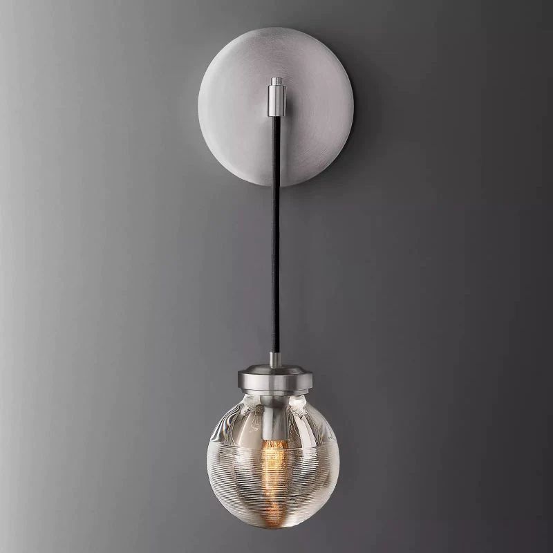 Pearl Spherical Modern Wall Sconce (Cord)-Meet Lighting