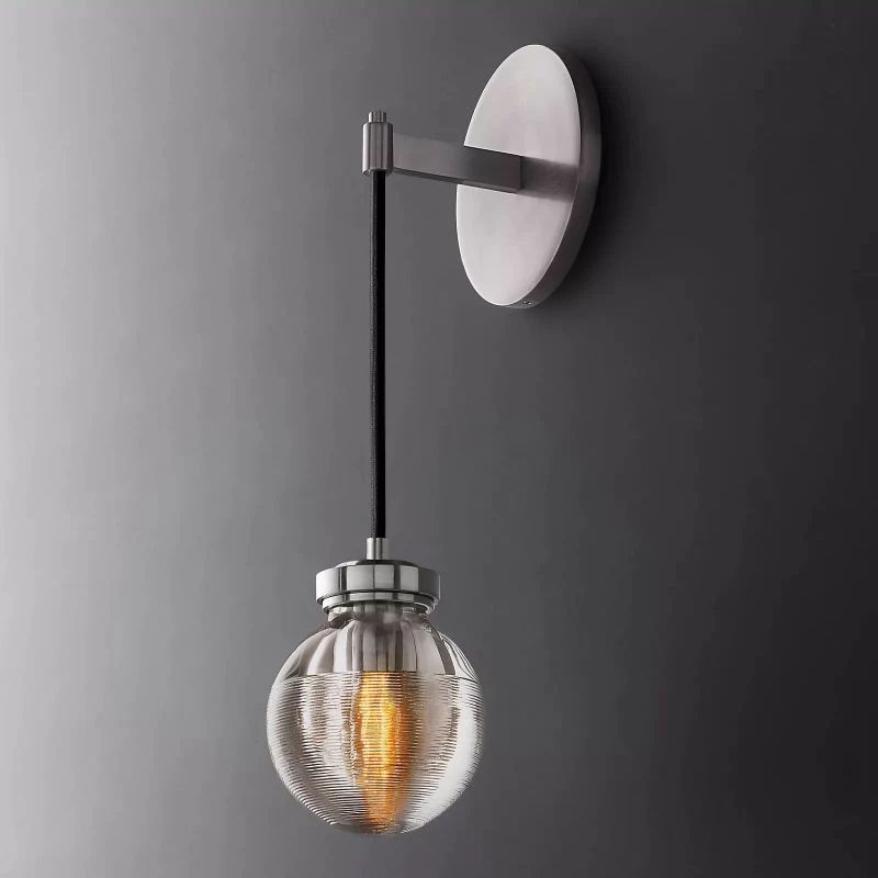 Pearl Spherical Modern Wall Sconce (Cord)-Meet Lighting