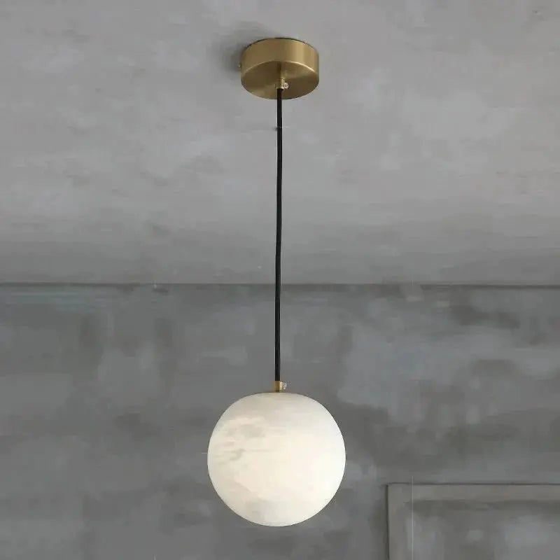 Alabaster Ball Sphere Pendant Lights 5"   Pendant [product_tags] Fabtiko