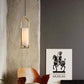 Alabaster Brass Pendant Light Fixtures Dining Room - Fabtiko