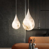 Pendant Alabaster Teardrop Pendant Light Fabtiko