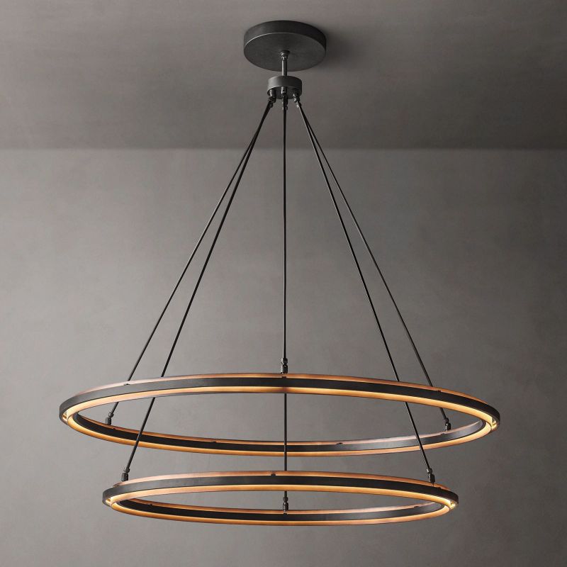 Perez Two-Tier Round Chandelier 60"-MEET LIGHTING