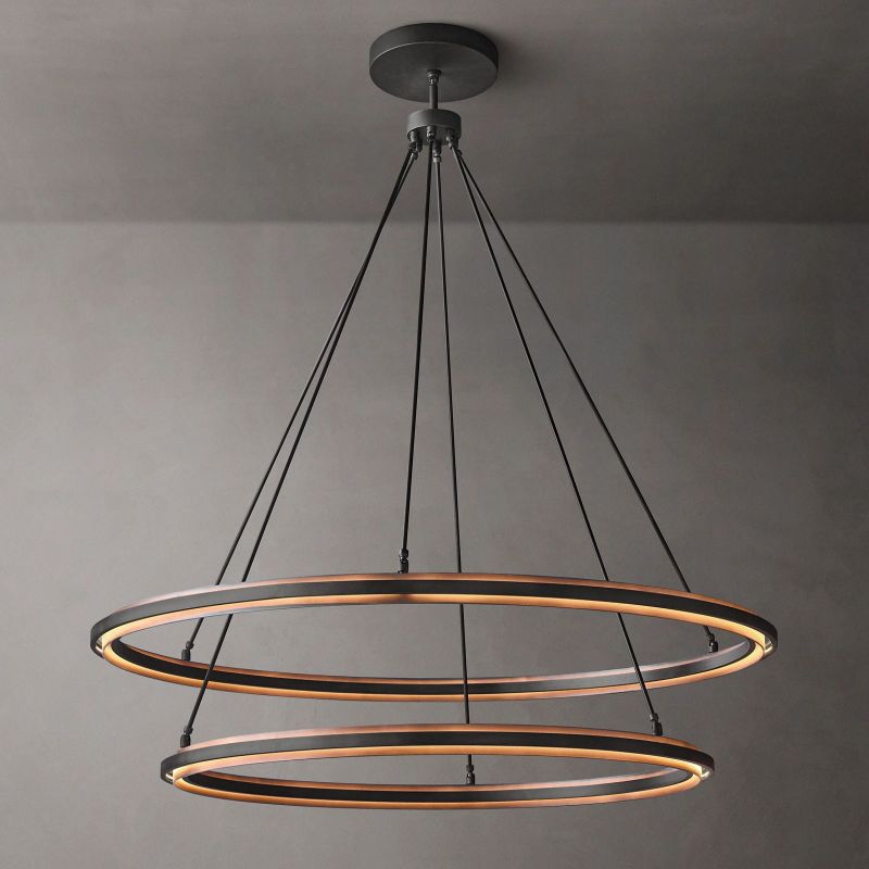 Perez Two-Tier Round Chandelier 60"-MEET LIGHTING