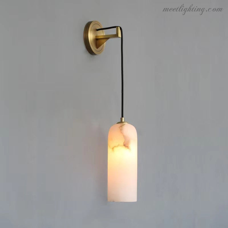 Petra Modern Alabaster Wall Sconce-Meet Lighting