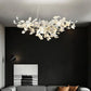 Porcelain Linear Gold Ginkgo Chandelier-Meet Lighting