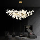 Porcelain Linear Gold Ginkgo Chandelier-Meet Lighting