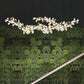 Porcelain Linear Gold Ginkgo Chandelier-Meet Lighting