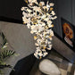 Porcelain Linear Gold Ginkgo Chandelier-Meet Lighting