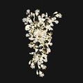 Ceramics Ginkgo Leaves Twig Chandelier Tree Branch Shaped Pendant Light For High Ceiling Living Room Hotel Hall-MEET LIGHTING