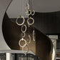 Primary Crystal Cluster 12 Rings Staircase Chandelier-Meet Lighting