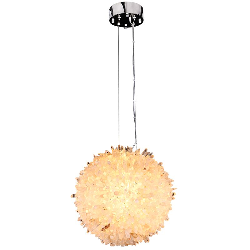 Primary Crystal Cluster Ball Pendant Light-Meet Lighting