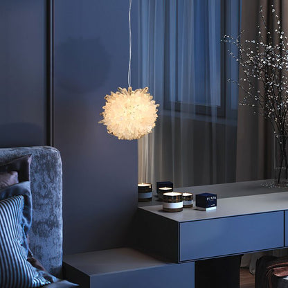 Primary Crystal Cluster Ball Pendant Light-Meet Lighting