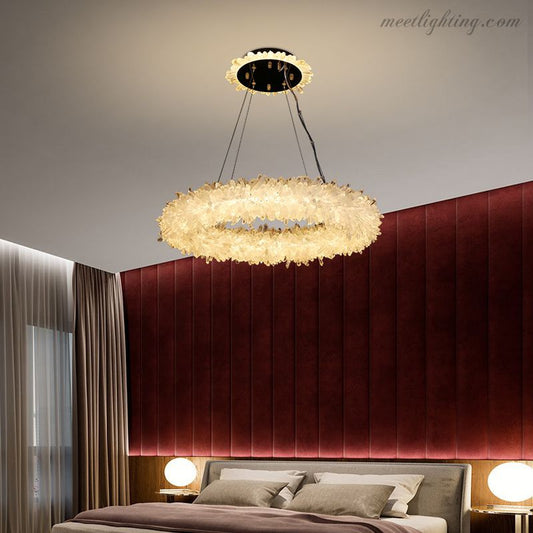 Primary Crystal Cluster Halo Modern Chandelier-Meet Lighting