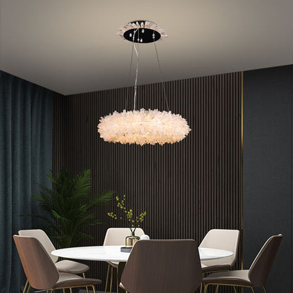 Primary Crystal Cluster Halo Modern Chandelier