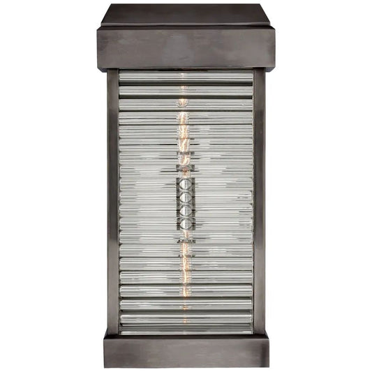 Rega Large Curved Glass Louver Wall Sconce Outdoor