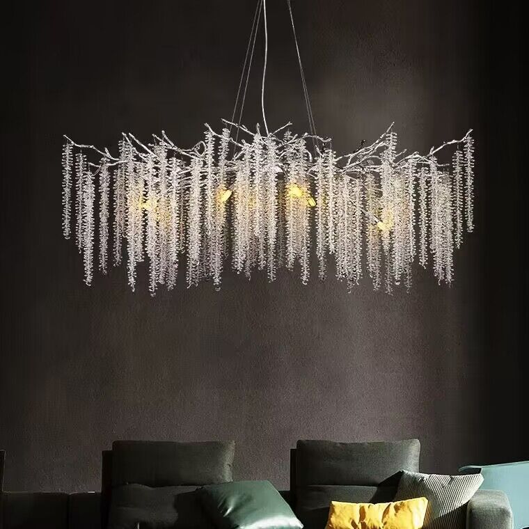 Branch Style Ceiling Light Crystal icicle Chandelier For Dining Table for Modern Home-MEET LIGHTING
