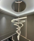 Designer Foyer Living Room Ceiling Light Fixture Stylish Spiral Crystal Chandelier for Hotel Entrance-MEET LIGHTING