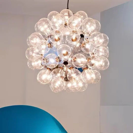 Italian Designer Creative Glass Ball Chandelier Scandinavian Dandelion Hallway/Entryway/Staircase Light Fixture-MEET LIGHTING