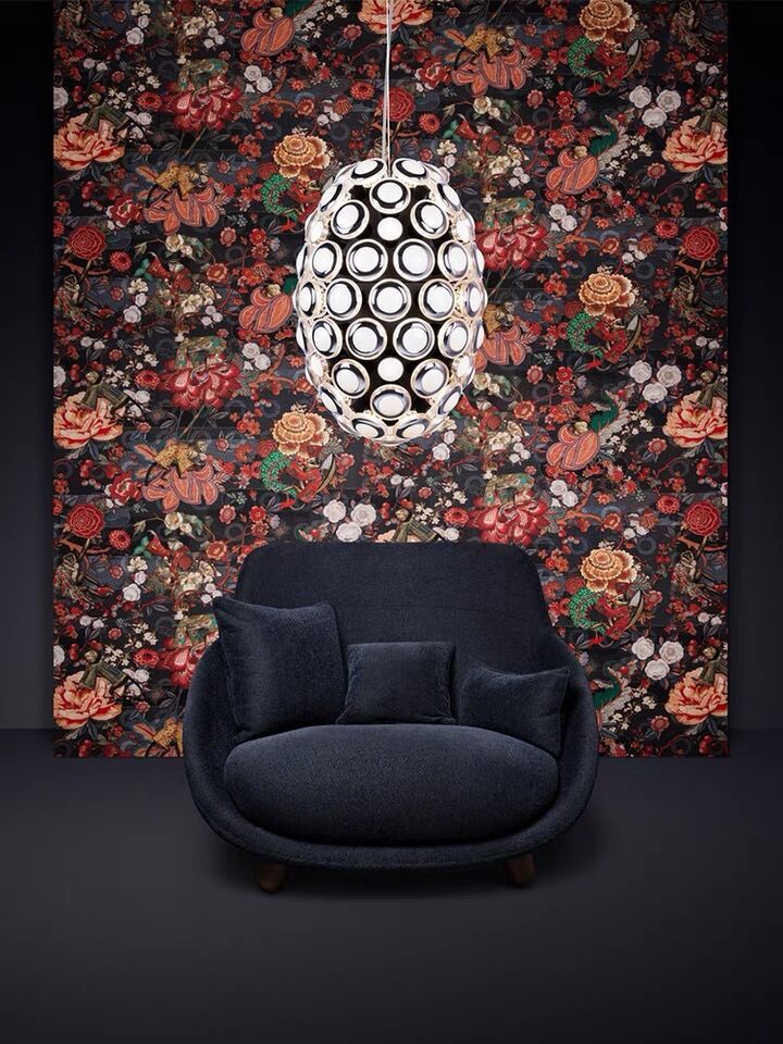 Modern Art Egg-shaped Chandelier Iconic Eyes LED Pendant Light For Dining Room/Living Room-MEET LIGHTING