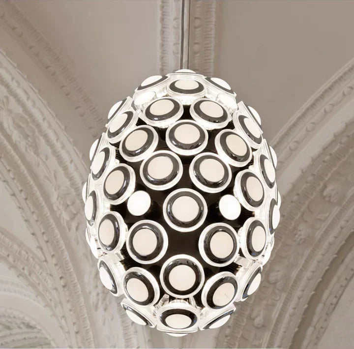 Modern Art Egg-shaped Chandelier Iconic Eyes LED Pendant Light For Dining Room/Living Room-MEET LIGHTING
