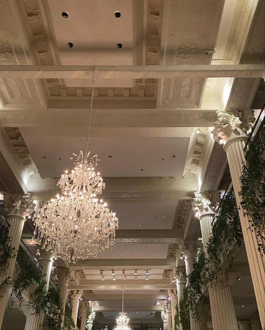 Traditional Candle Crystal Chandelier for Staircase/Foyer/Living Room/Villa-MEET LIGHTING