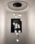 Nordic Designer Long Spiral Glass Chandelier Modern Light Luxury Decorative Light Fixture For Staircase/Hallway-MEET LIGHTING