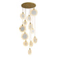 Queenie marble disc Long Round chandelier For Loft-Meet Lighting