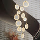 Queenie marble disc Long Round chandelier For Loft-Meet Lighting