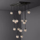 Pearl Rectangle Chandelier 36"