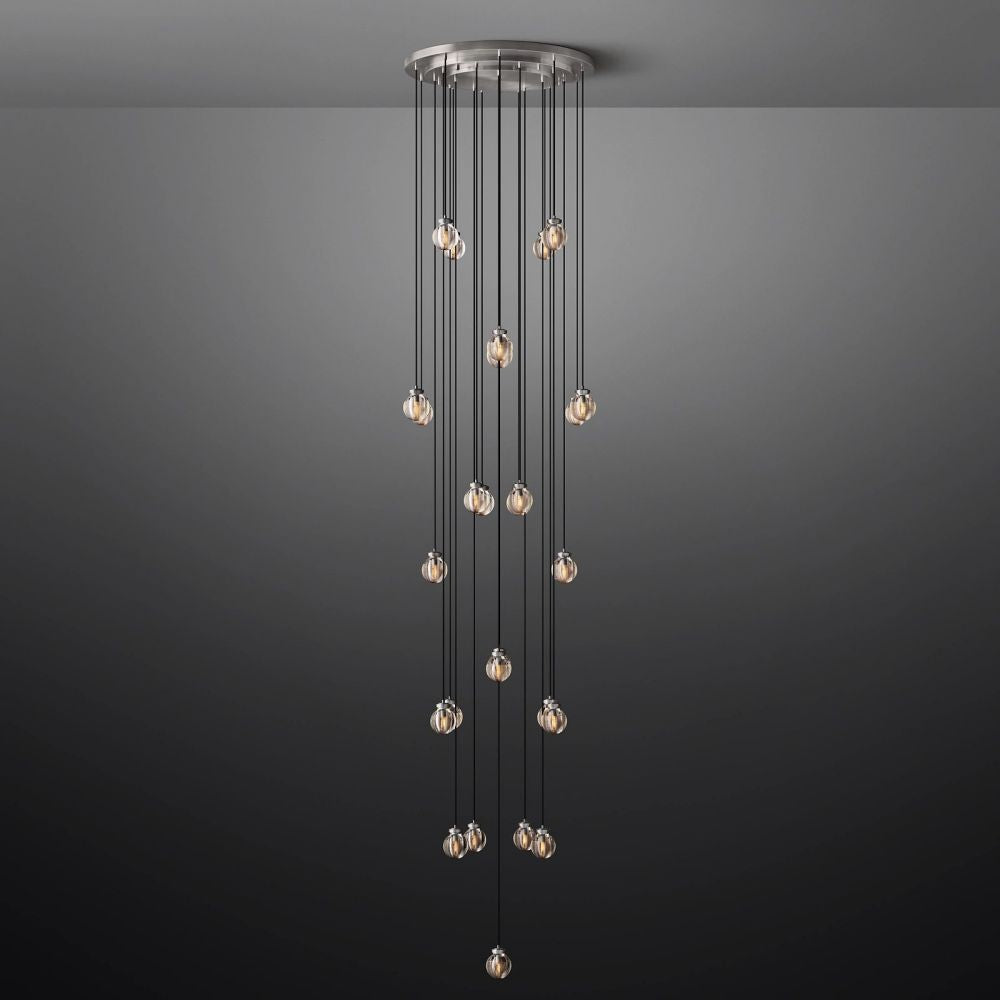 Pearl Round Chandelier 38"