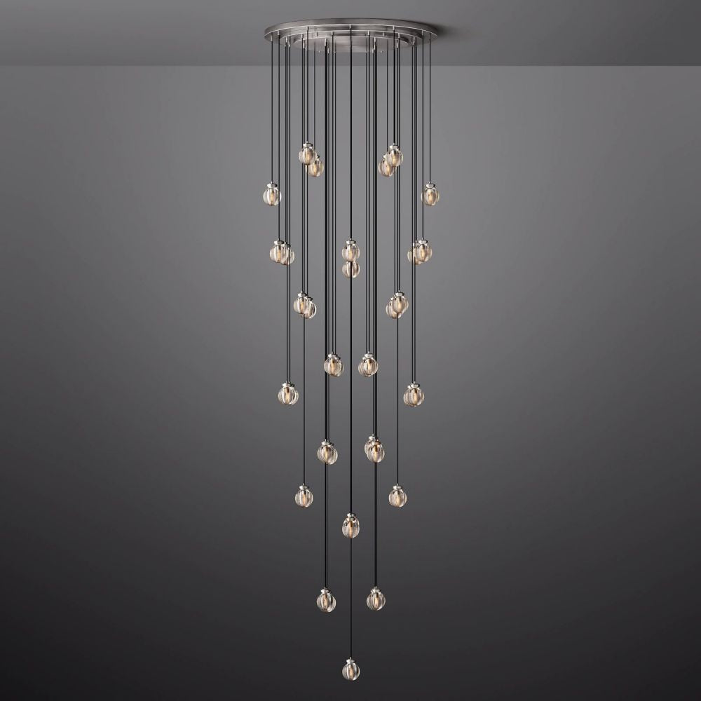 Pearl Round Chandelier 48"