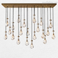 Raindrop Glass Linear Chandelier 72"-Meet Lighting