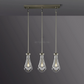 Raindrop Modern Linear 3-light Chandelier-Meet Lighting