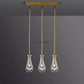 Raindrop Modern Linear 3-light Chandelier-Meet Lighting