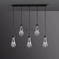 Raindrop Modern Linear 5-light Chandelier Over Dining Table-Meet Lighting