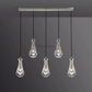 Raindrop Modern Linear 5-light Chandelier Over Dining Table-Meet Lighting