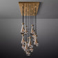 Raindrop Modern Rectangle Chandelier 54" Over Dining Table-Meet Lighting