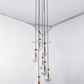 Modern Raindrop Solid Brass Round Chandelier 18",7 Lights-Meet Lighting