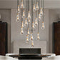 Raindrop Modern Round 47'' 21-Light Chandelier For Living Room-Meet Lighting