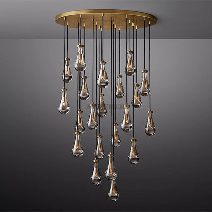 Raindrop Modern Round 47'' 21-Light Chandelier For Living Room-Meet Lighting