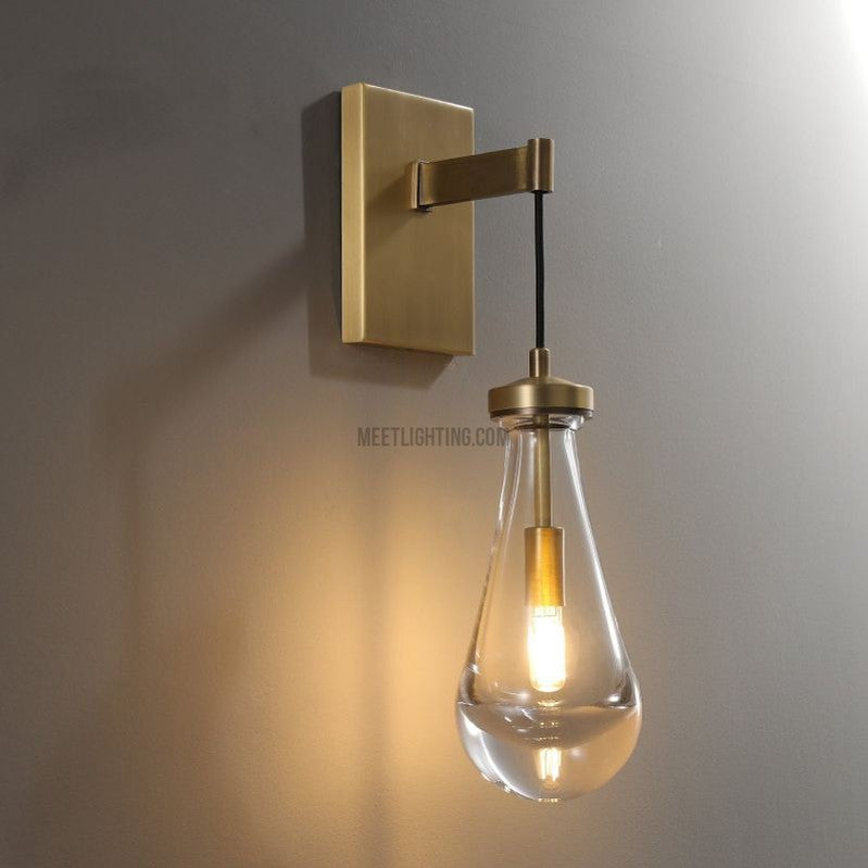 Raindrop Modern Solid Wall Sconce(Cord)-Meet Lighting