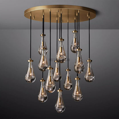 Raindrop Round Chandelier 36" 13-Lights , Rain Chandelier For Dining Room-Meet Lighting