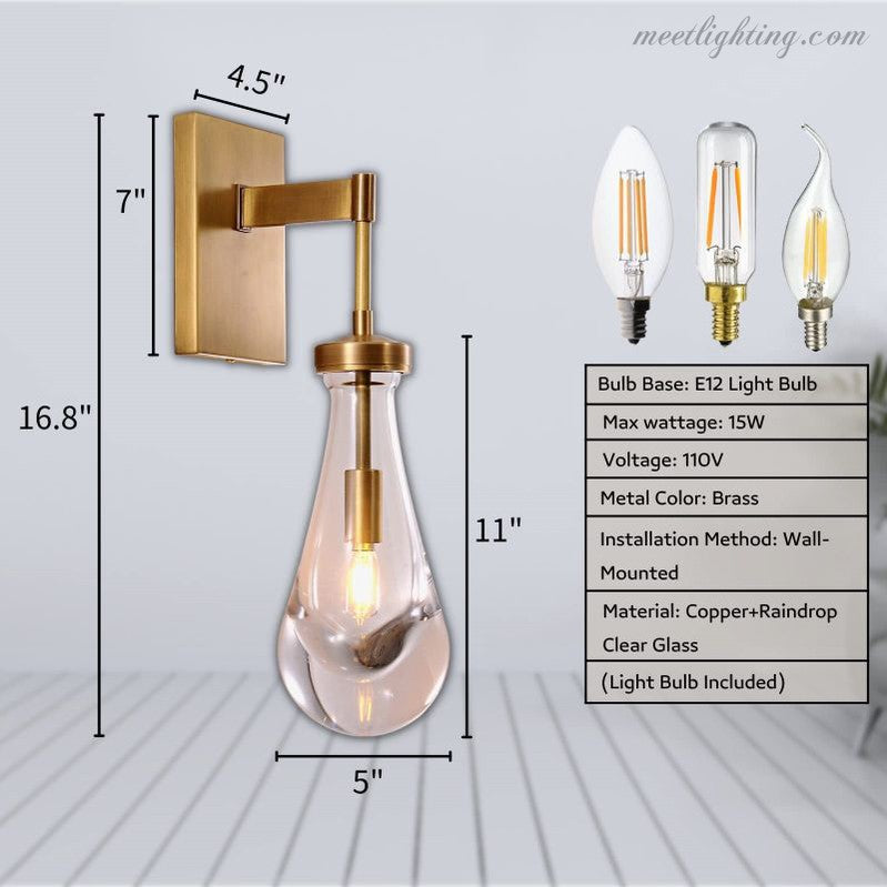 Raindrop Sconce-Meet Lighting