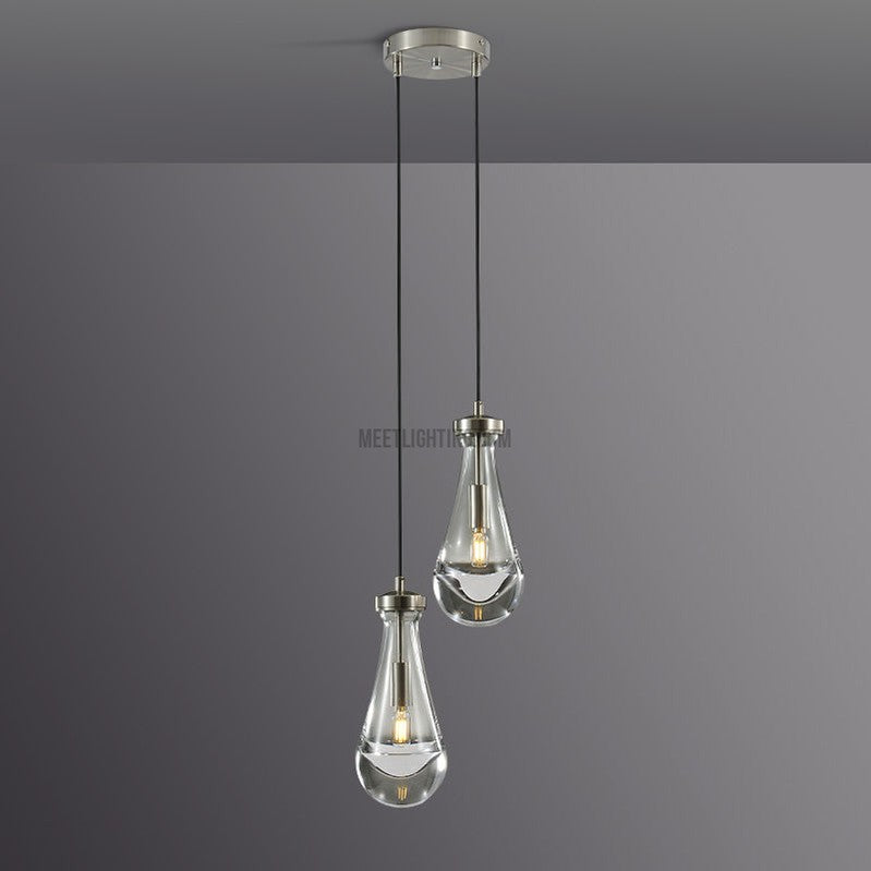 Raindrop round chandelier 5"(cord)-Meet Lighting