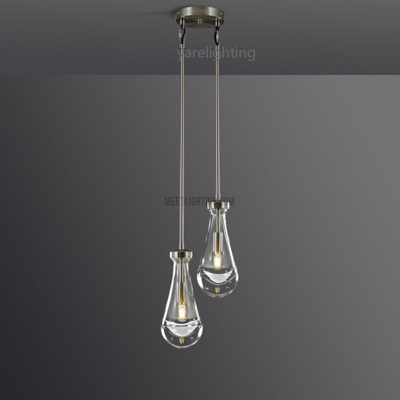 Raindrop round chandelier 5"(rod)-Meet Lighting