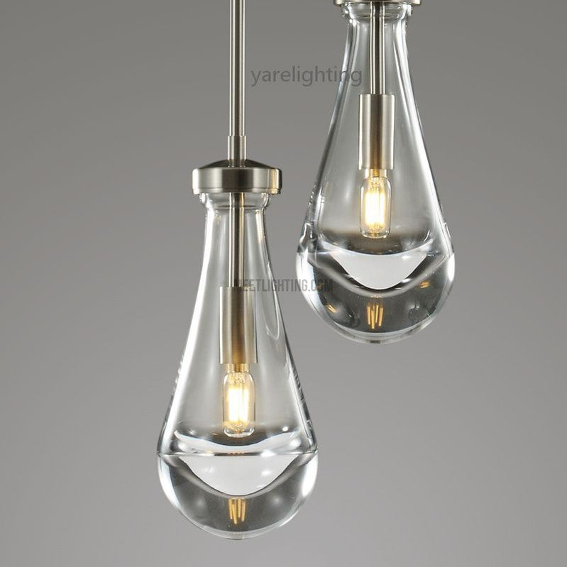 Raindrop round chandelier 5"(rod)-Meet Lighting