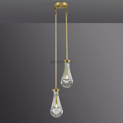 Raindrop round chandelier 5"(rod)-Meet Lighting