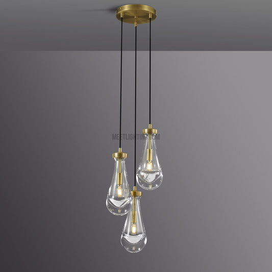 Raindrop round chandelier 8"(cord)-Meet Lighting