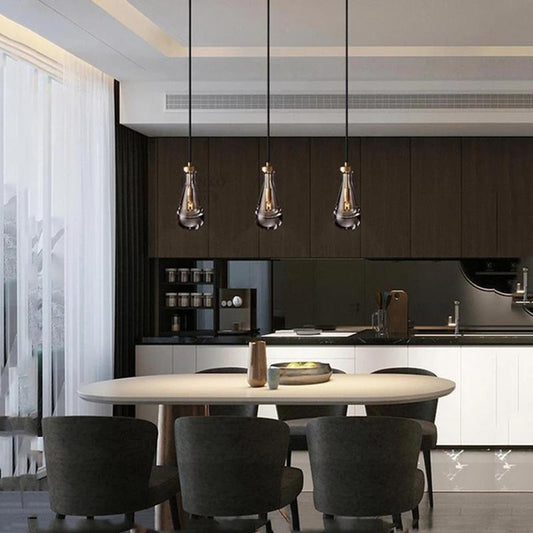 Modern Raindrop Pendant Light, Kitchen Island Pendant Light( Rod)