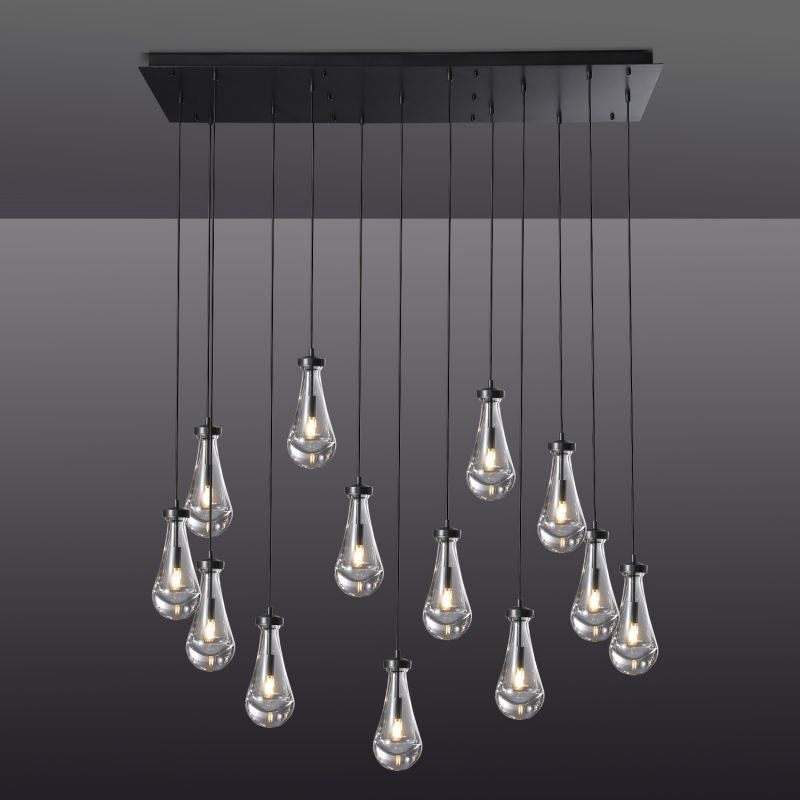 Modern Raindrop Rectangle Chandelier